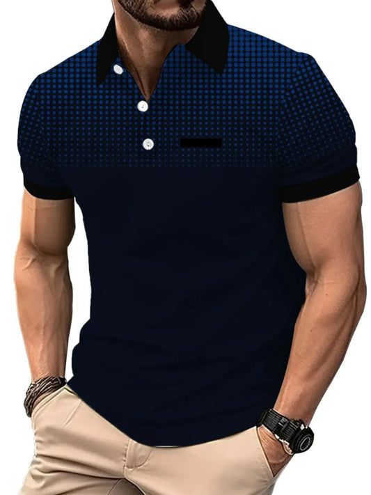 Men's Button Detail Short Sleeve Polo Shirt - White