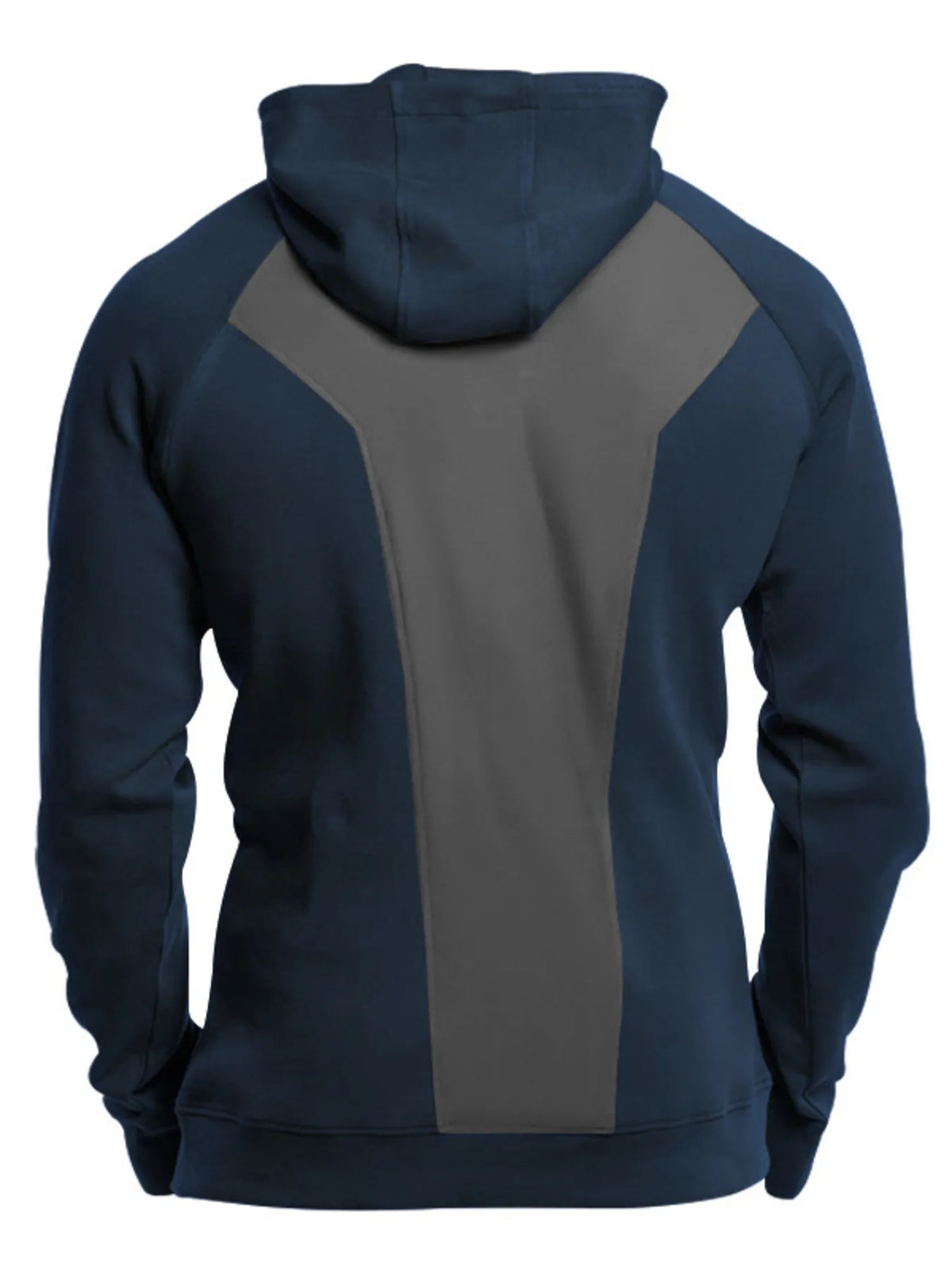 Men's Full Size Quarter Zip Long Sleeve Hoodie Plus Size - DCDesigns mens casual hoodie product view