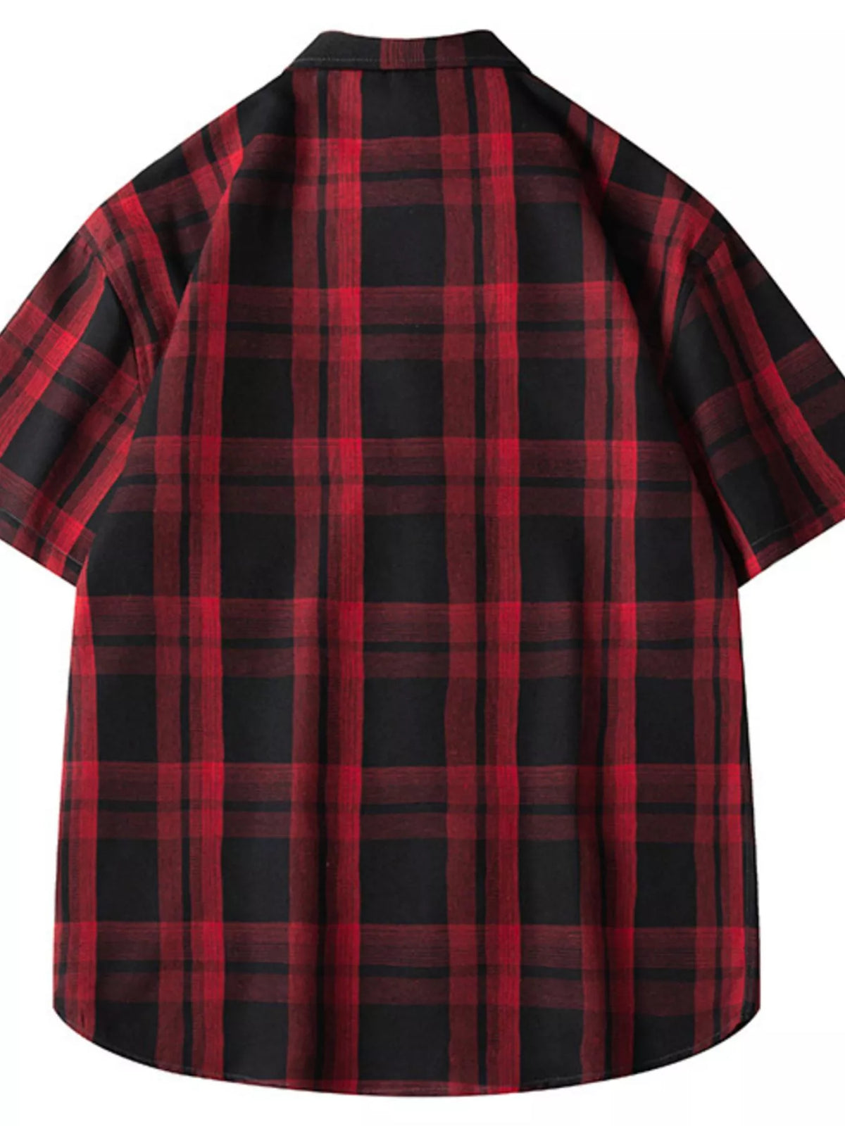 Men's Plaid Loose Fit Short Sleeve Shirt | DCDesigns