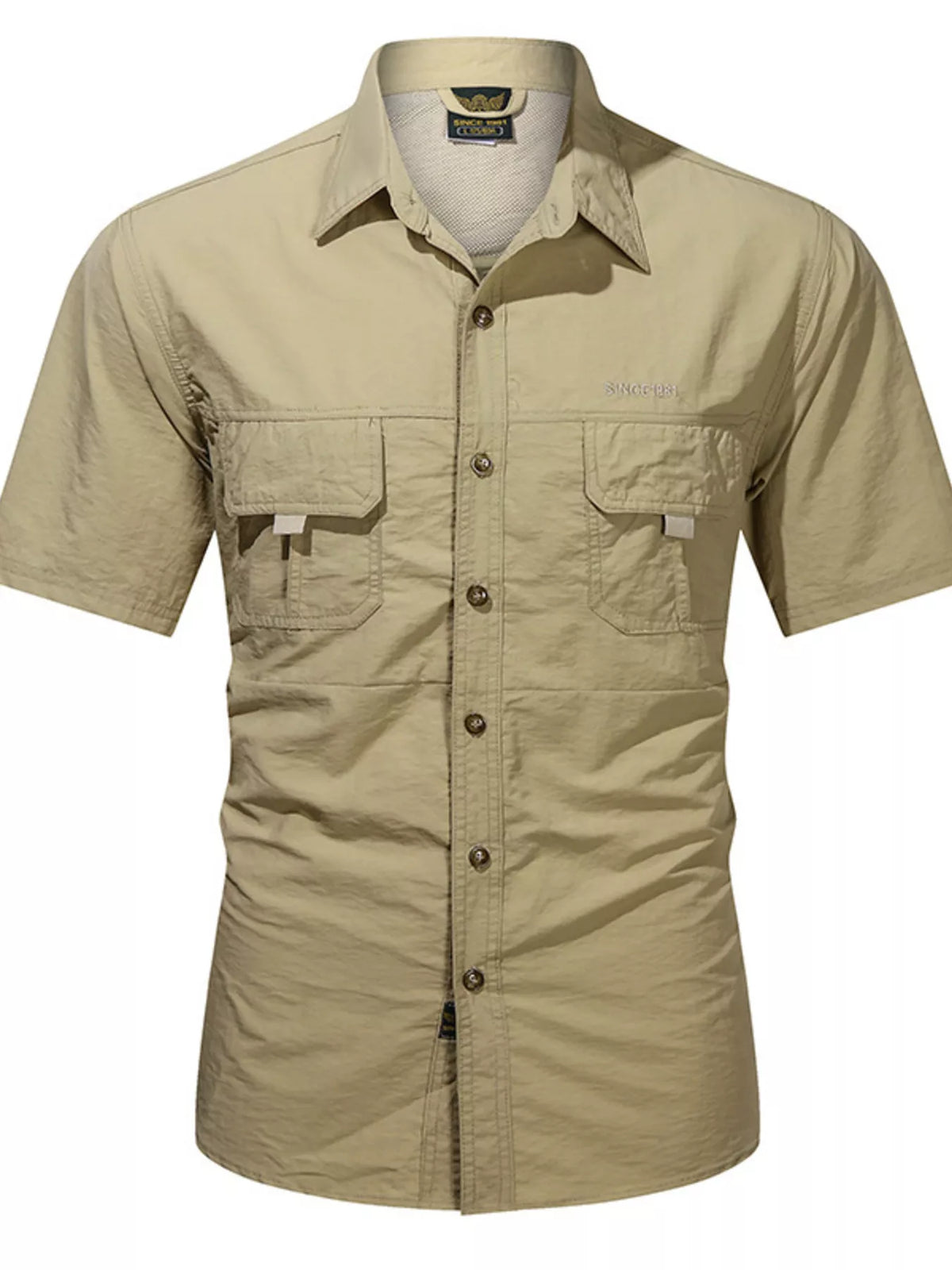 Men's Lightweight Button-Up Short Sleeve Shirt | DCDesigns