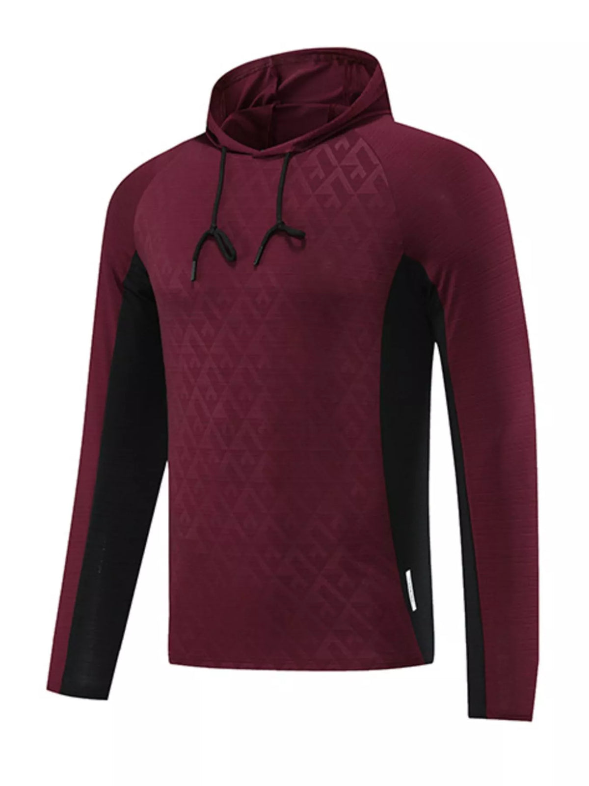 Men's Plus Size Raglan Sleeve Athletic Fit Hoodie - DCDesigns mens casual hoodie product view