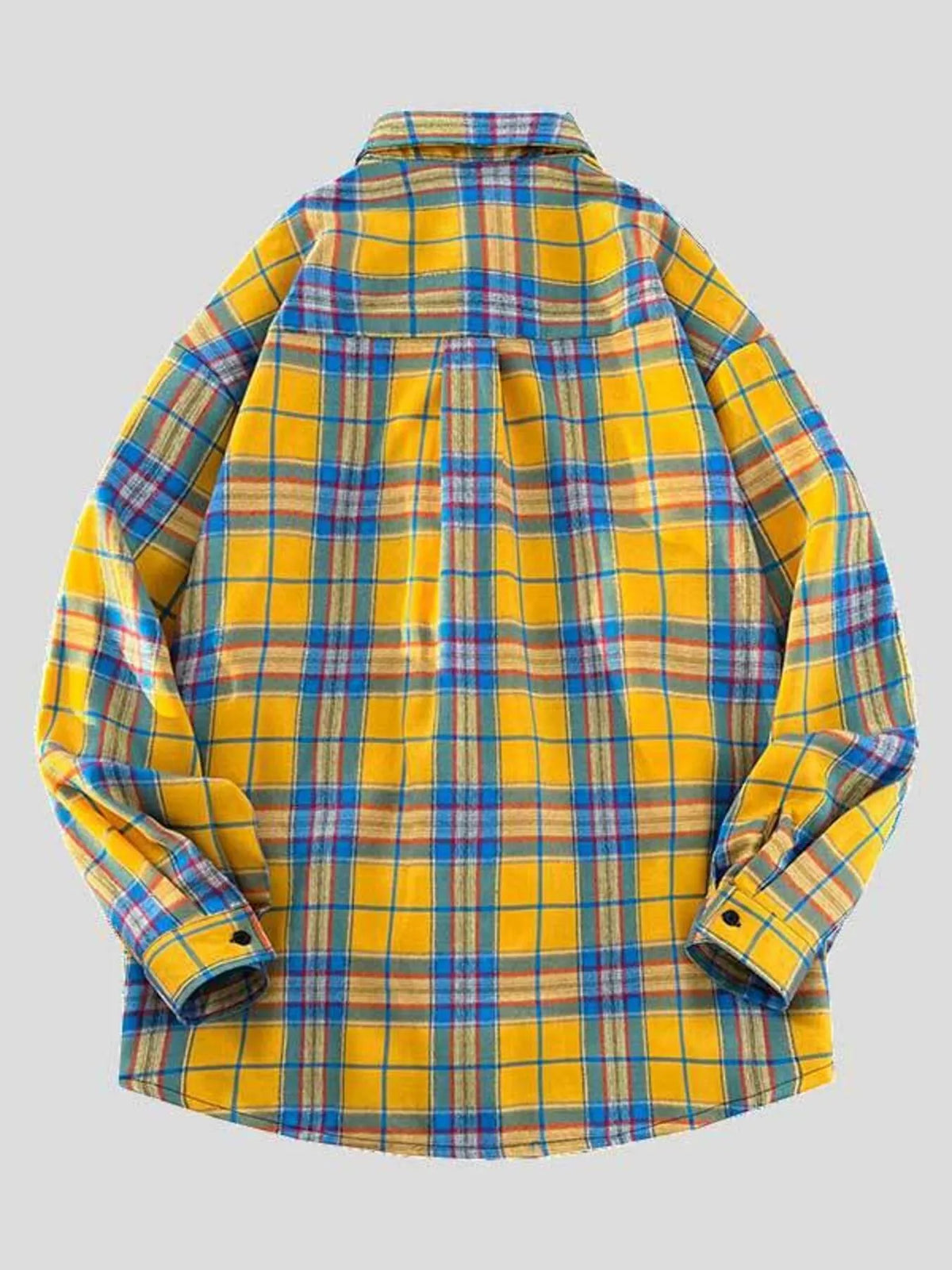 Men's Casual Plaid Long Sleeve Shirt | DCDesigns