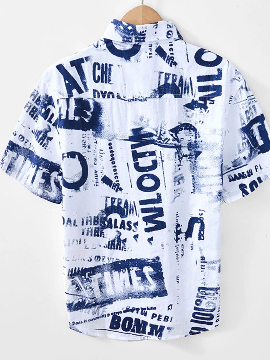 Men's Printed Button-Up Short Sleeve Shirt | DCDesigns
