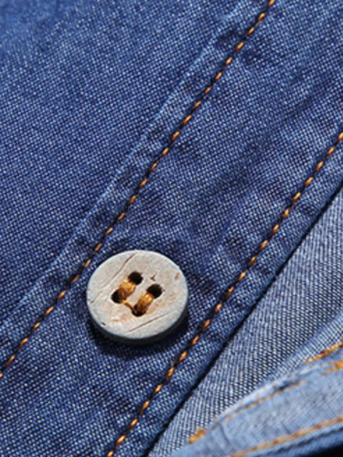 Men's Casual Short Sleeve Denim Shirt | DCDesigns
