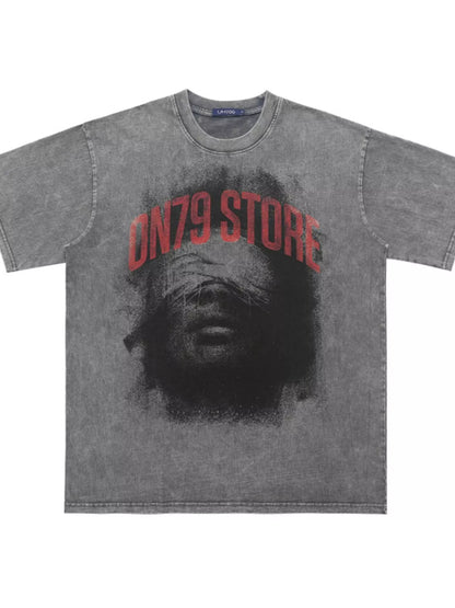 Men's oversized Men's Graphic Round Neck Short Sleeve T-Shirt – men's bold Y2K streetwear graphic tee, product image 7