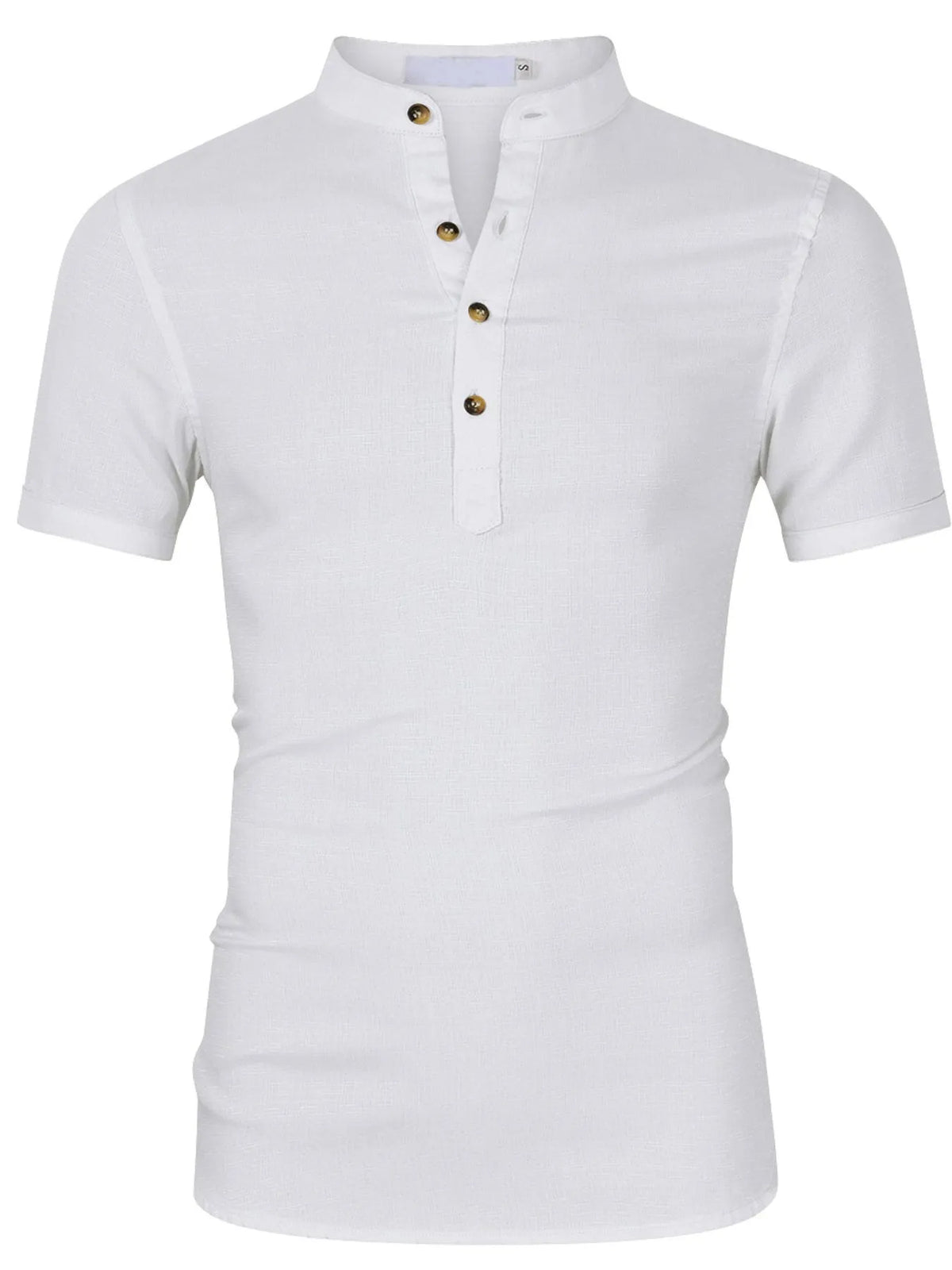 Men's Collar Neck Short Sleeve Polo Shirt - Light Blue
