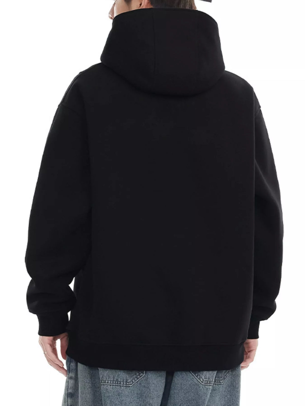 Men's Plus Size Letter Long Sleeve Hoodie - DCDesigns mens casual hoodie product view