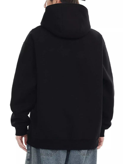 Men's Plus Size Letter Long Sleeve Hoodie - DCDesigns mens casual hoodie product view
