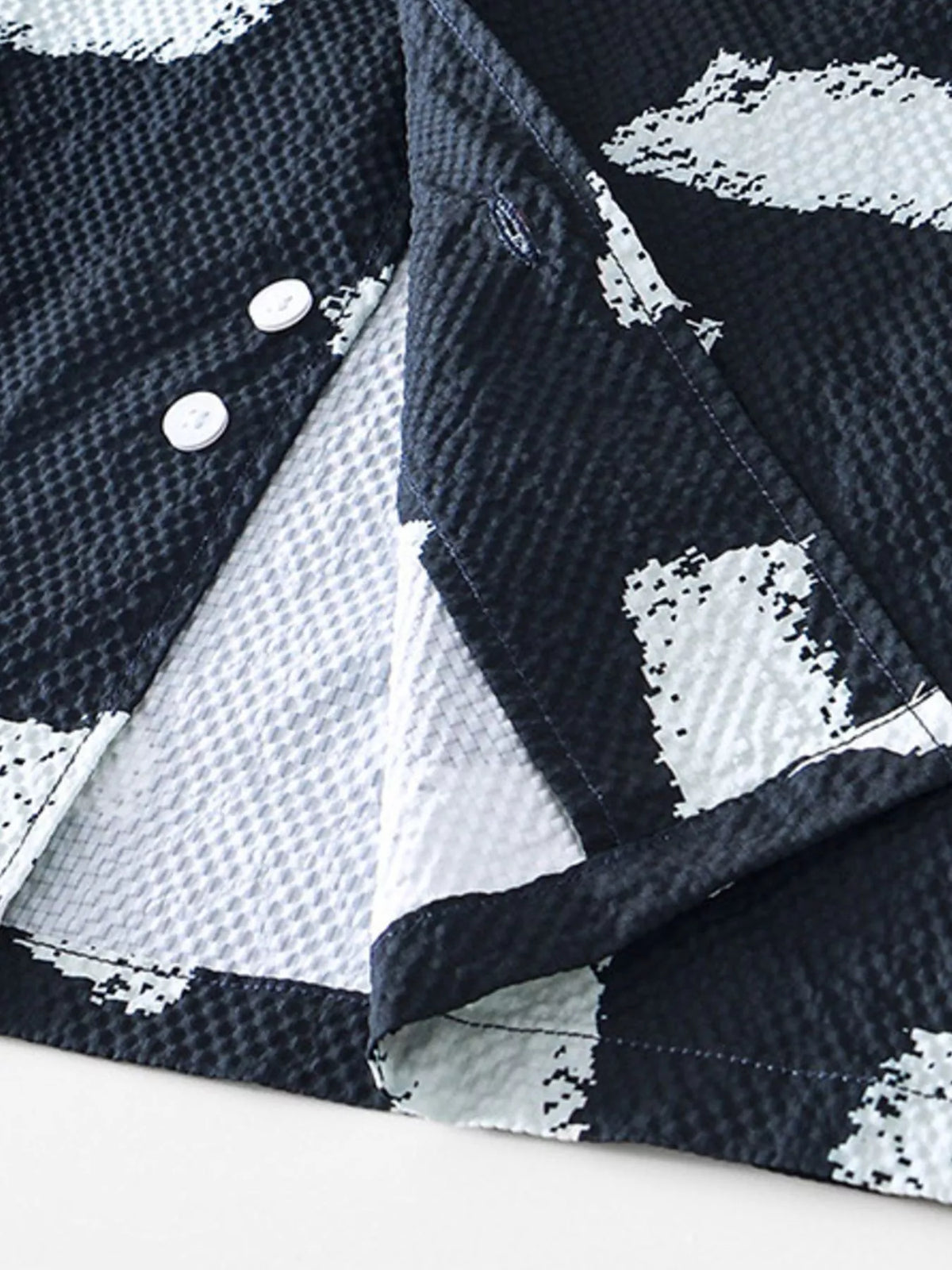 Men's Printed Button-Up Short Sleeve Shirt | DCDesigns
