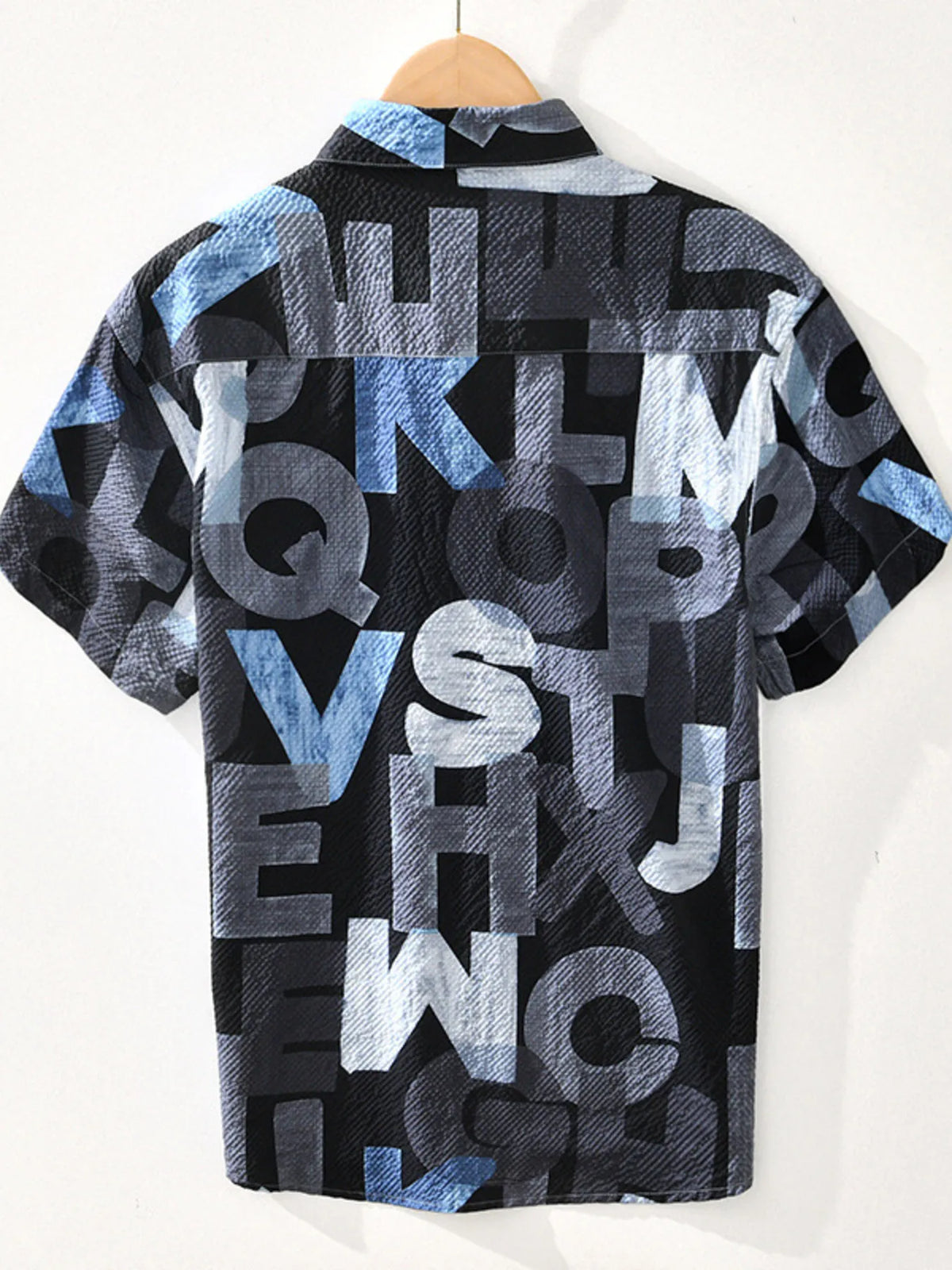Men's Printed Button-Up Short Sleeve Shirt | DCDesigns