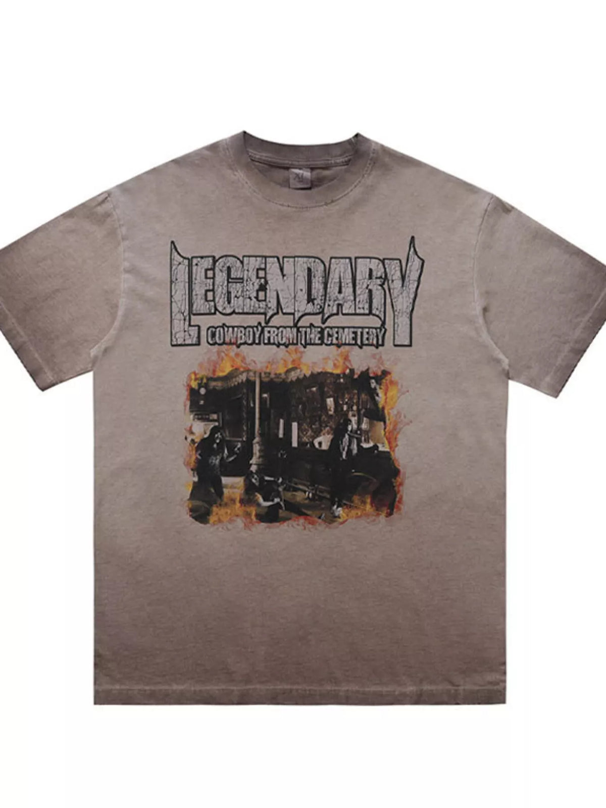 Men's oversized Men's Graphic Round Neck T-Shirt – men's bold Y2K streetwear graphic tee, product image 5