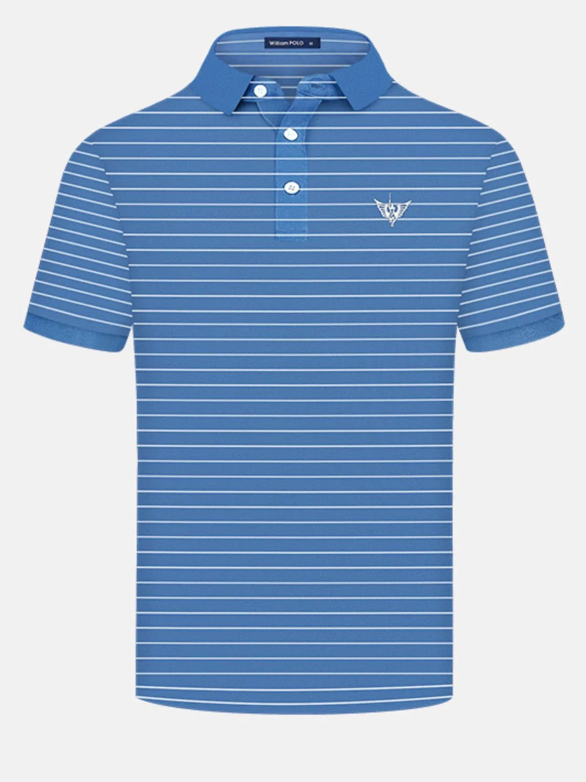 Men's Striped Short Sleeve Polo Shirt - Khaki