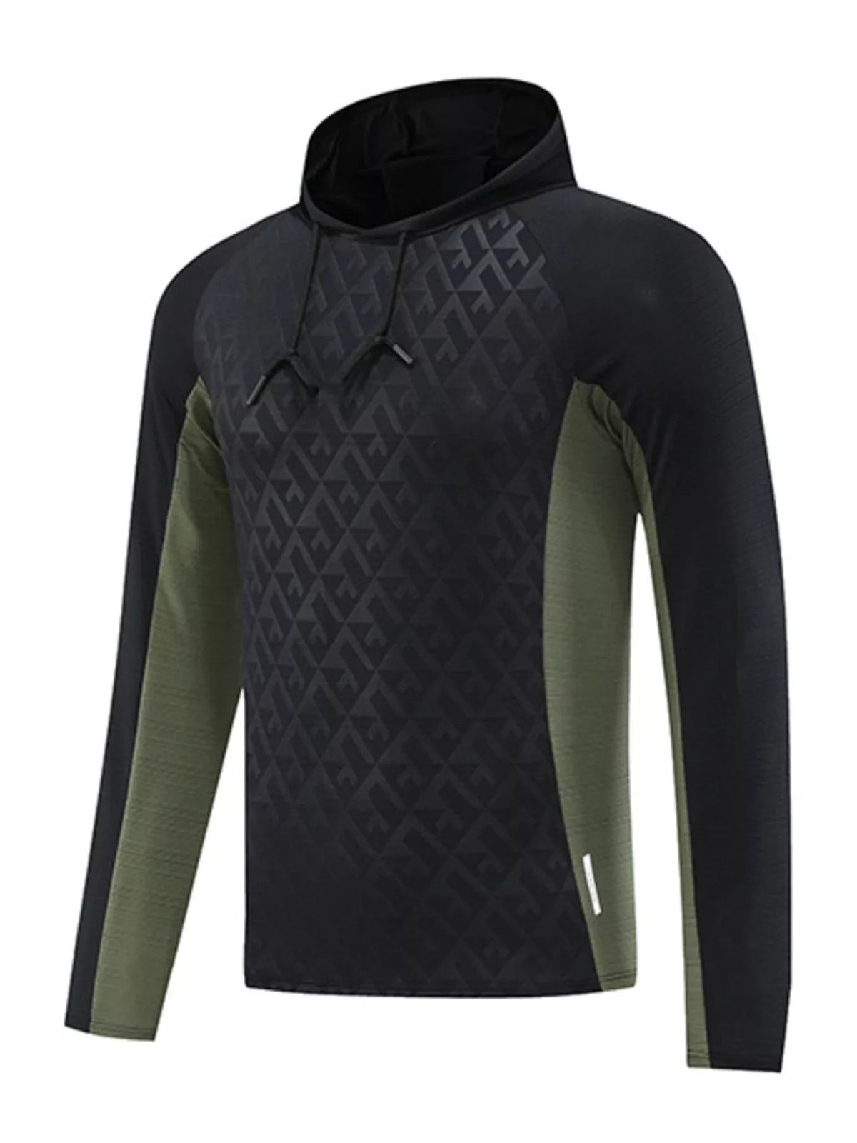 Men's Plus Size Raglan Sleeve Athletic Fit Hoodie - DCDesigns mens casual hoodie product view