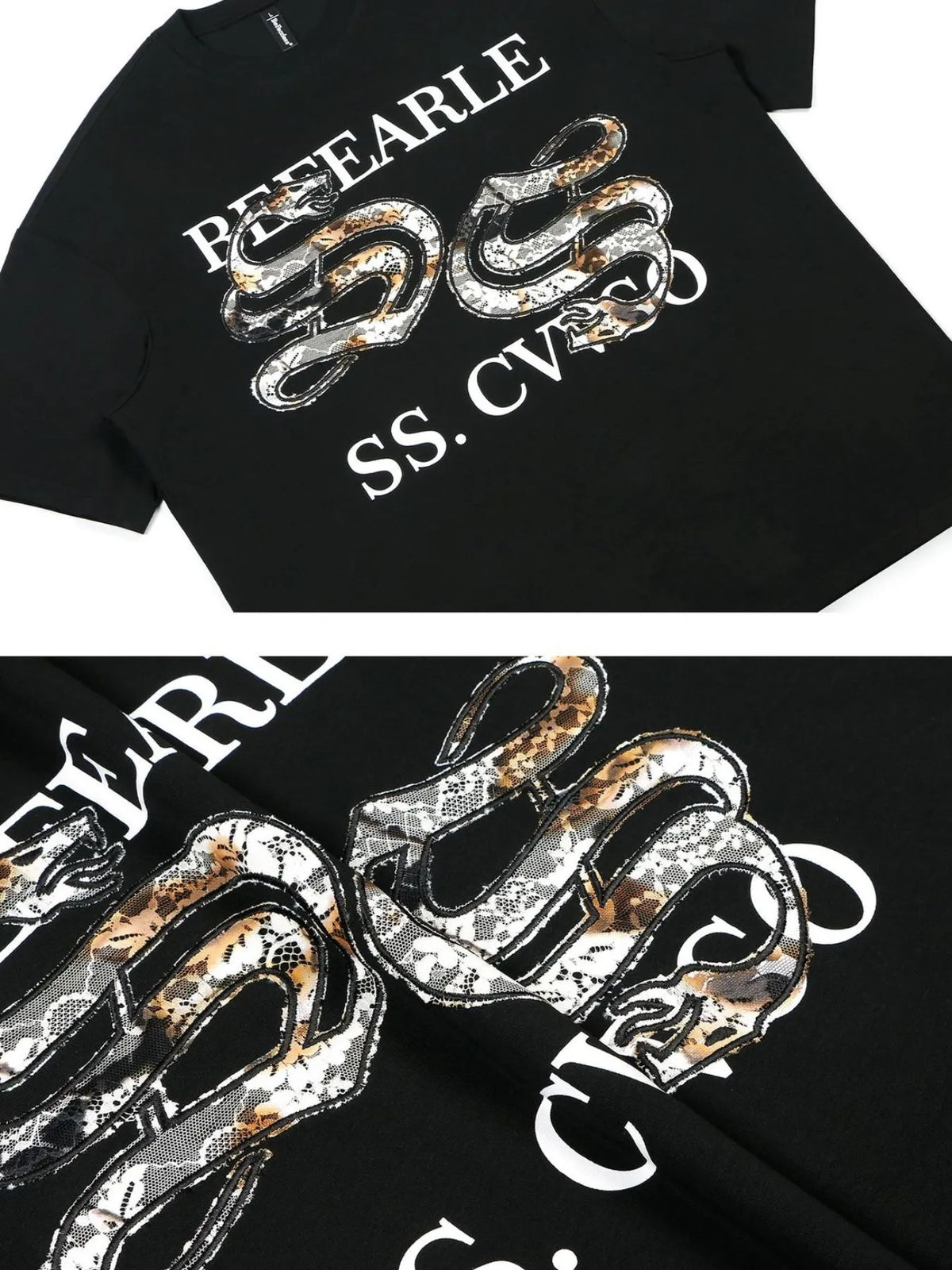 Men's oversized Men's Letter Graphic Round Neck T-Shirt – men's bold Y2K streetwear graphic tee, product image 2