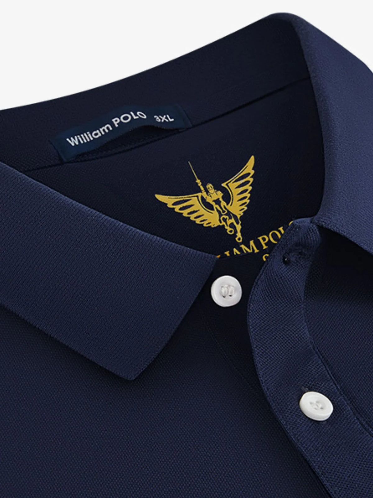 Men's Collared Neck Short Sleeve Polo Shirt - Navy