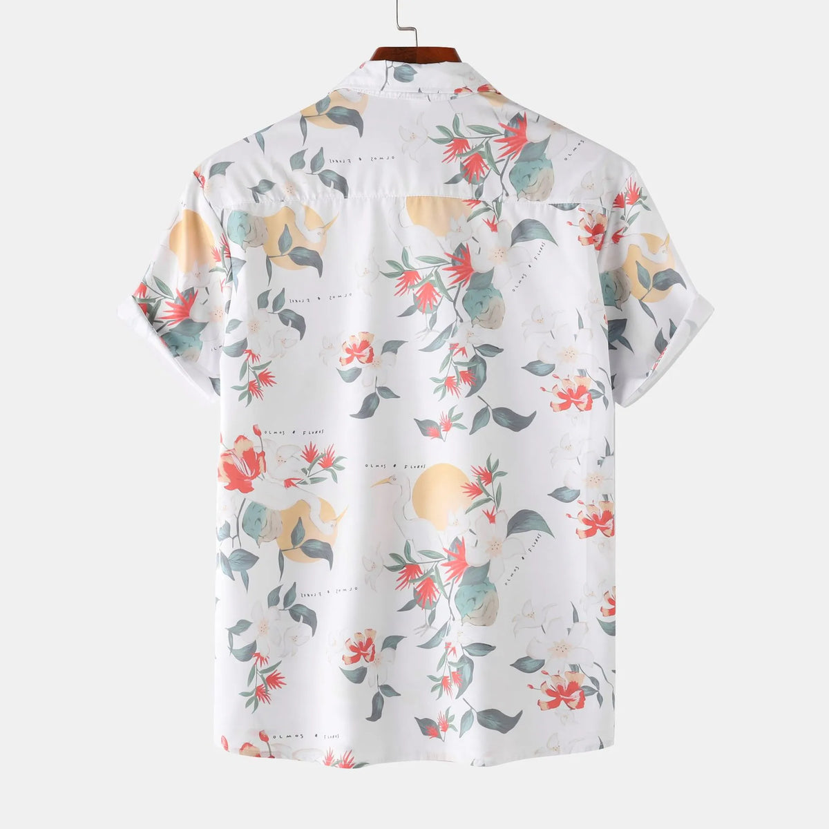 Men's Printed Button-Up Short Sleeve Shirt | DCDesigns