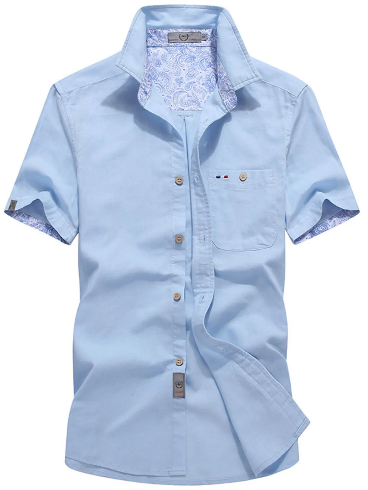 Men's Button-Up Short Sleeve Casual Shirt | DCDesigns