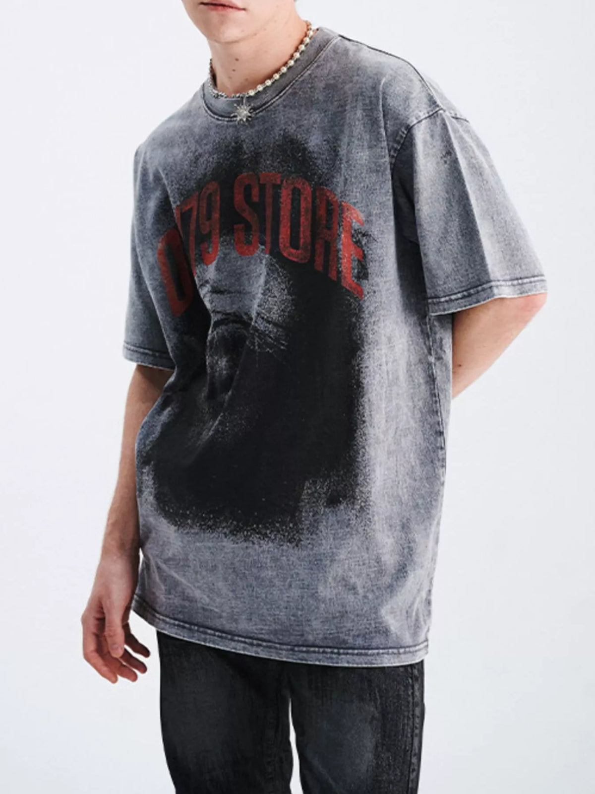 Men's oversized Men's Graphic Round Neck Short Sleeve T-Shirt – men's bold Y2K streetwear graphic tee, product image 3