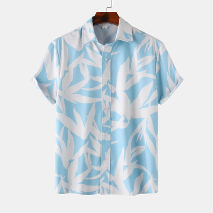 Men's Printed Button-Up Short Sleeve Shirt | DCDesigns