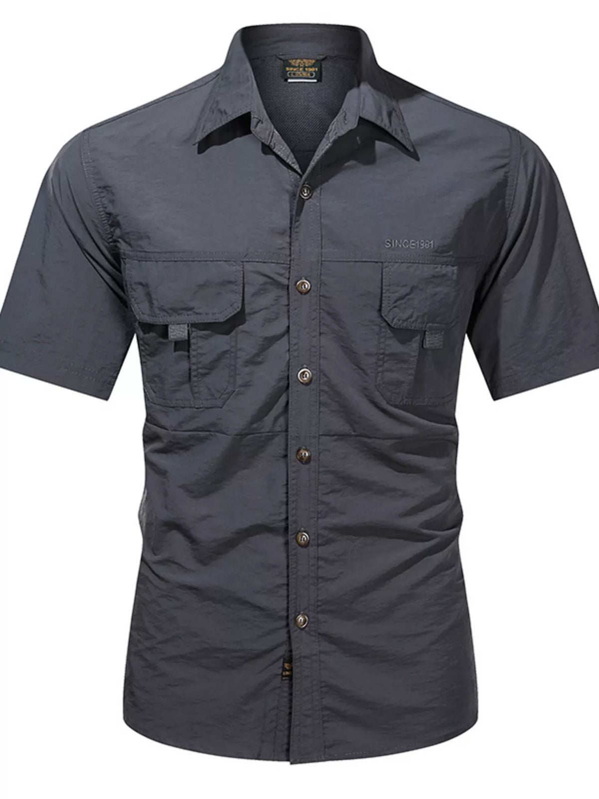 Men's Lightweight Button-Up Short Sleeve Shirt | DCDesigns