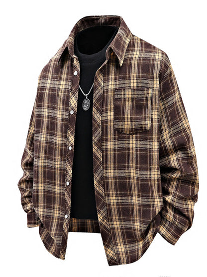 Men's Plaid Button-Up Shirt | DCDesigns
