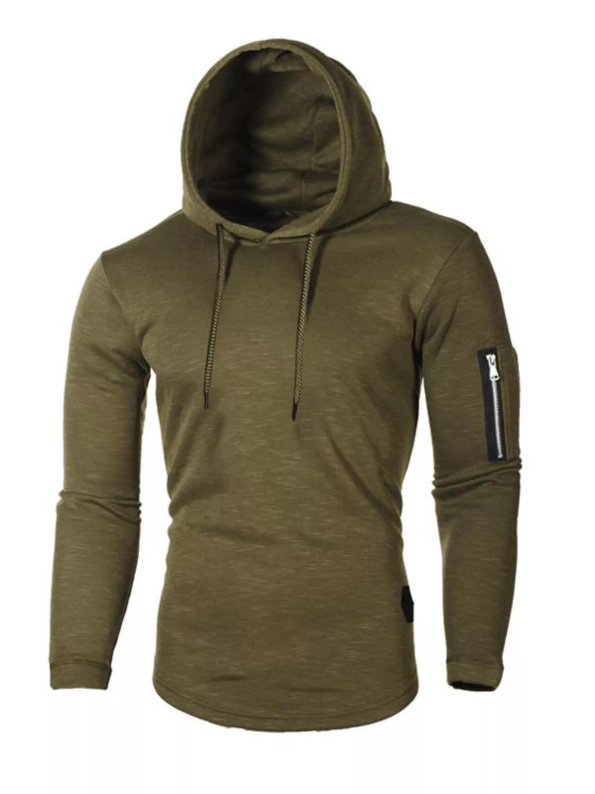 Men's Plus Size Casual Slim Fit Long Sleeve Hoodie - DCDesigns mens casual hoodie product view