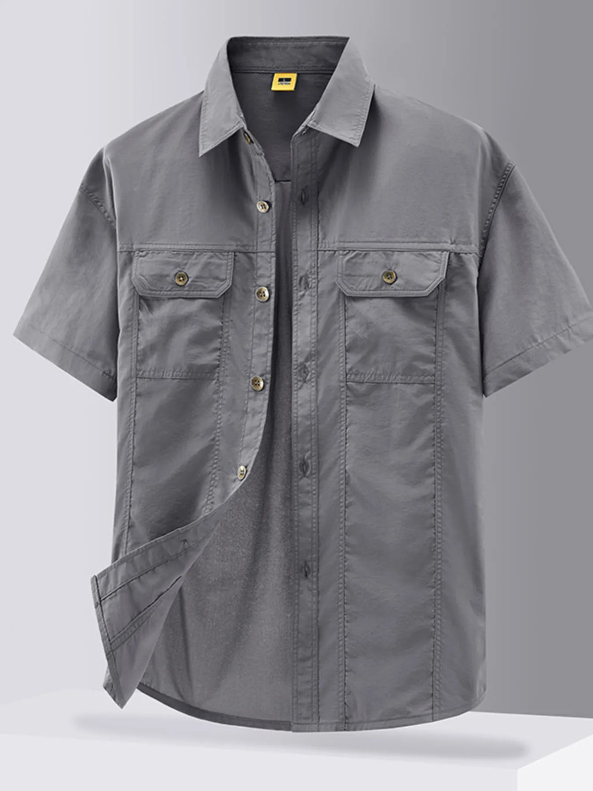 Men's Casual Short Sleeve Button-Down Shirt | DCDesigns