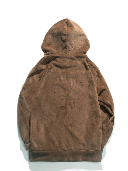 Men's Drawstring Long Sleeve Fleece Hoodie - DCDesigns mens casual hoodie product view