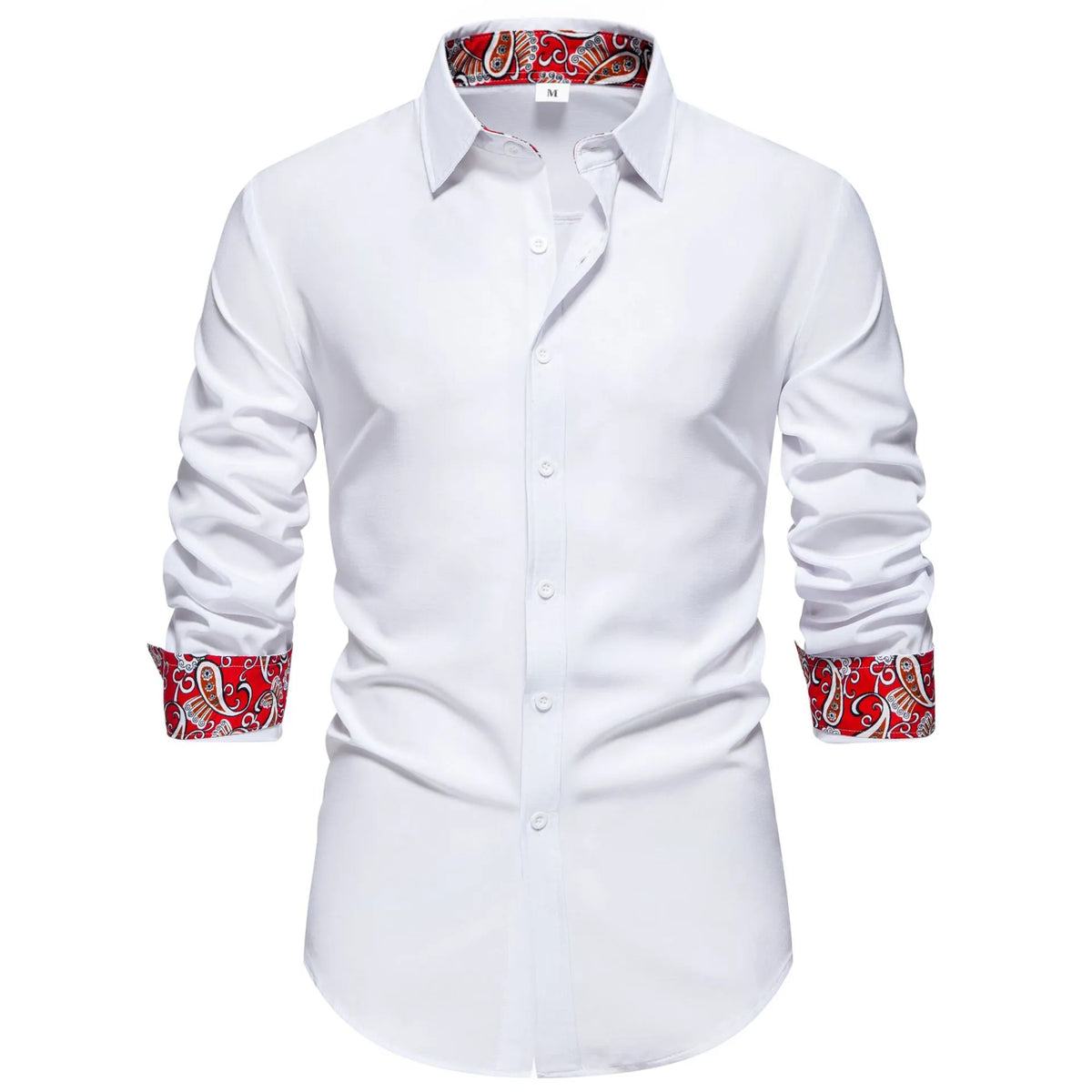 Men's Casual Button-Down Shirt with Cuff Detail | DCDesigns