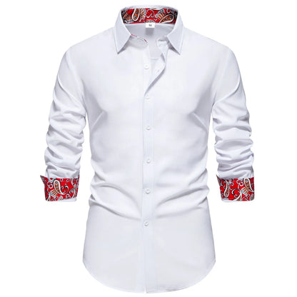 Men's Casual Button-Down Shirt with Cuff Detail | DCDesigns