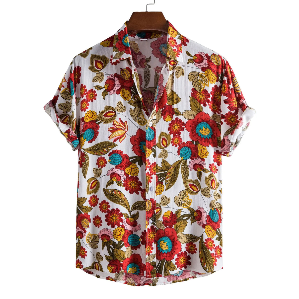 Men's Button Down Tropical Floral Shirt | DCDesigns