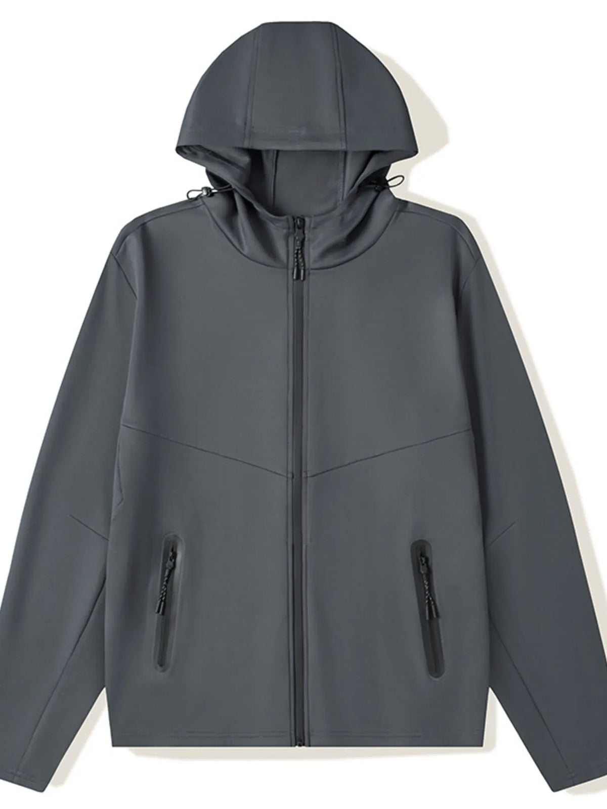 Men's Plus Size Zip Up Long Sleeve Hoodie - DCDesigns mens casual hoodie product view