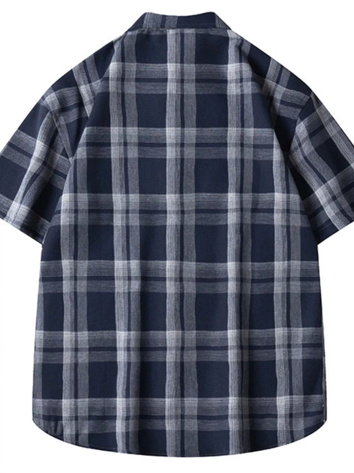 Men's Plaid Loose Fit Short Sleeve Shirt | DCDesigns