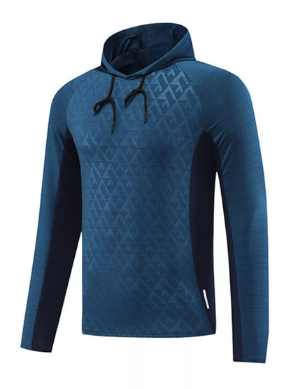 Men's Plus Size Raglan Sleeve Athletic Fit Hoodie - DCDesigns mens casual hoodie product view