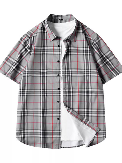 Men's Classic Plaid Short Sleeve Shirt | DCDesigns