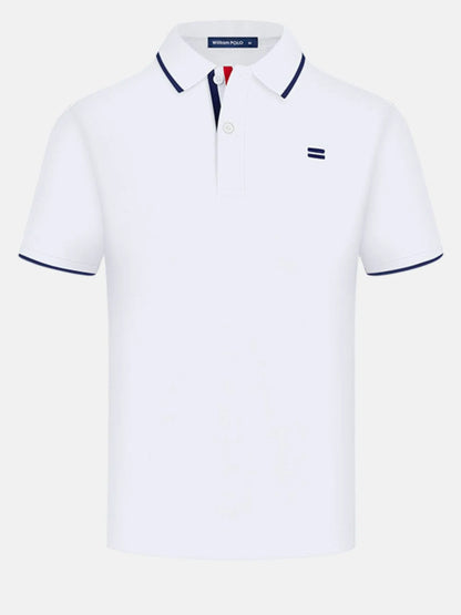 Men's Breathable Short Sleeve Polo Shirt - Navy
