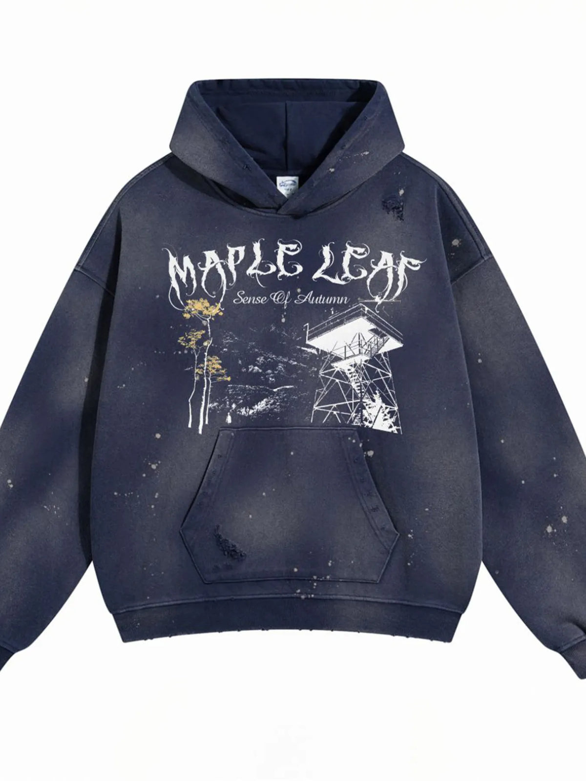 Men's Graphic Long Sleeve Hoodie - DCDesigns mens casual hoodie product view