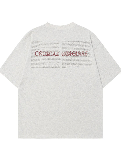 Men's Graphic Short Sleeve Oversized T-Shirt – men's bold Y2K streetwear graphic tee, product image 4