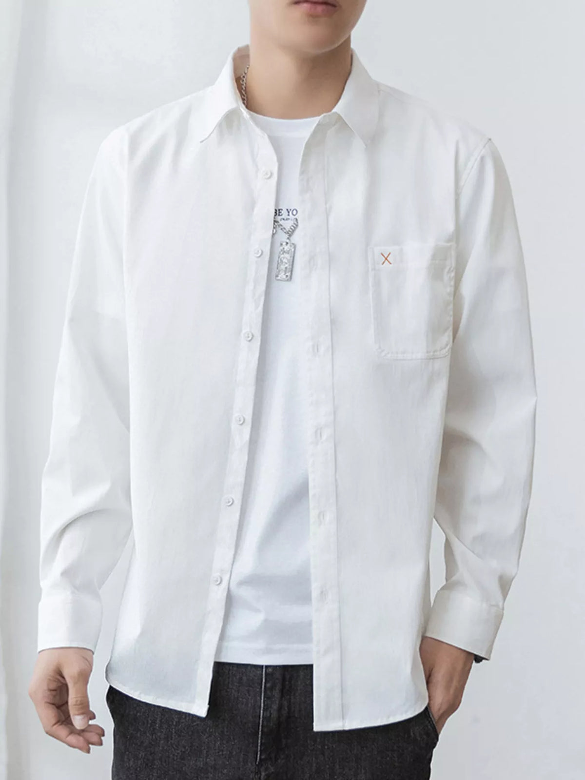 Men's Button-Up Long Sleeve Shirt | DCDesigns