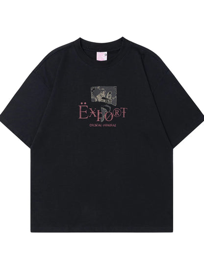 Men's Graphic Short Sleeve Oversized T-Shirt – men's bold Y2K streetwear graphic tee, product image 1