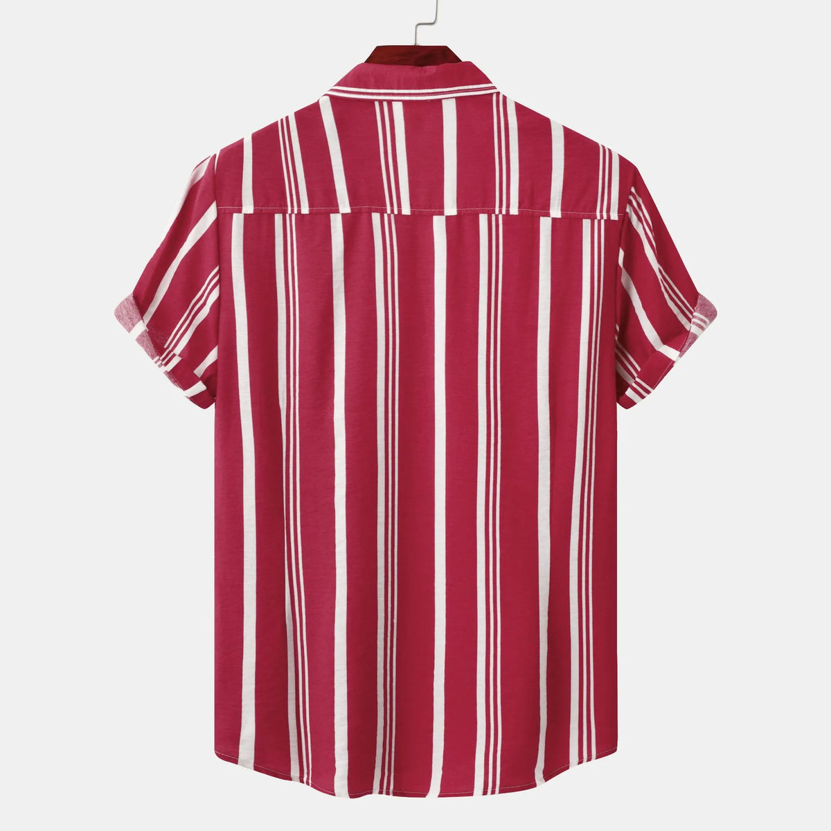 Men's Striped Short Sleeve Button-Down Shirt | DCDesigns