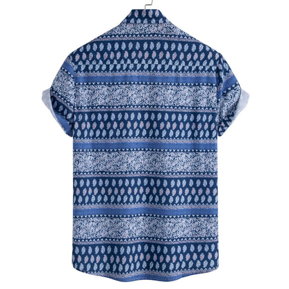Men's Geometric Print Short Sleeve Shirt | DCDesigns