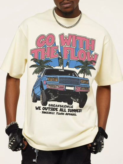 Men's Vintage Washed Graphic Oversized T-Shirt – men's bold Y2K streetwear graphic tee, product image 4