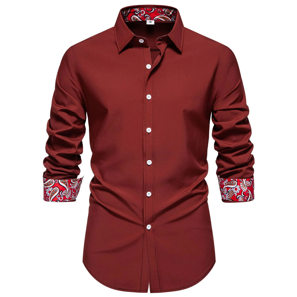 Men's Casual Button-Down Shirt with Cuff Detail | DCDesigns