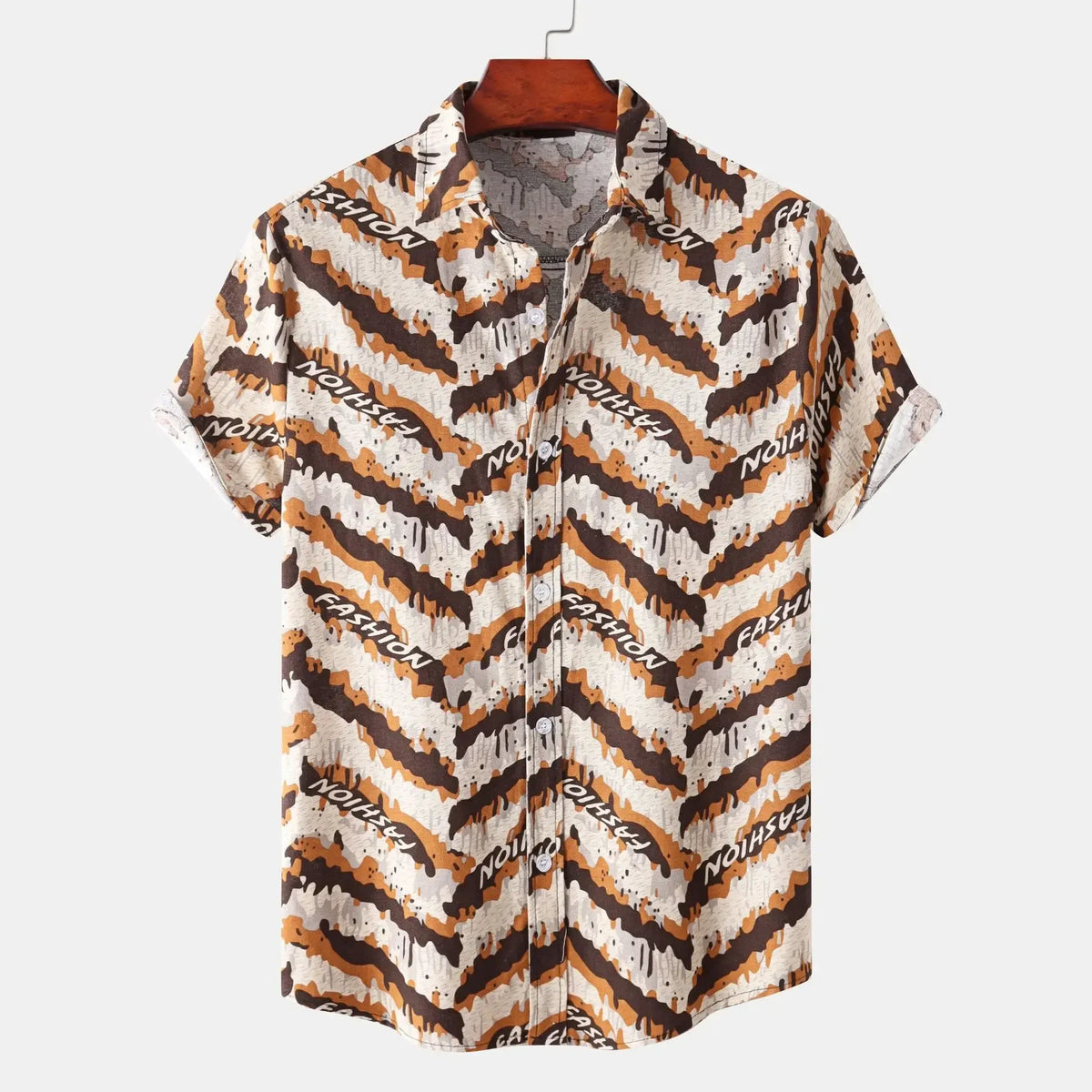 Men's Printed Button-Up Shirt | DCDesigns