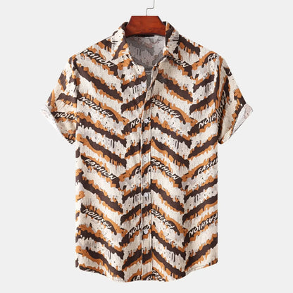 Men's Printed Button-Up Shirt | DCDesigns