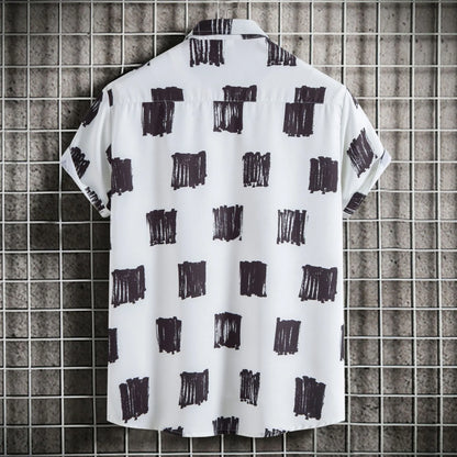 Men's Casual Printed Short Sleeve Shirt | DCDesigns