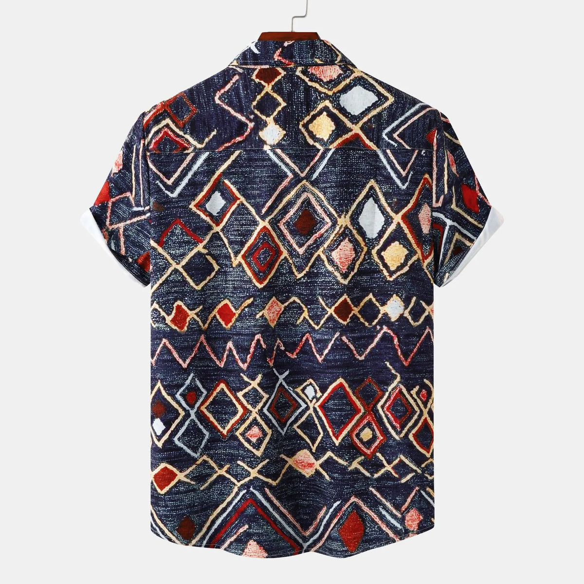 Men's Geometric Pattern Short Sleeve Shirt | DCDesigns