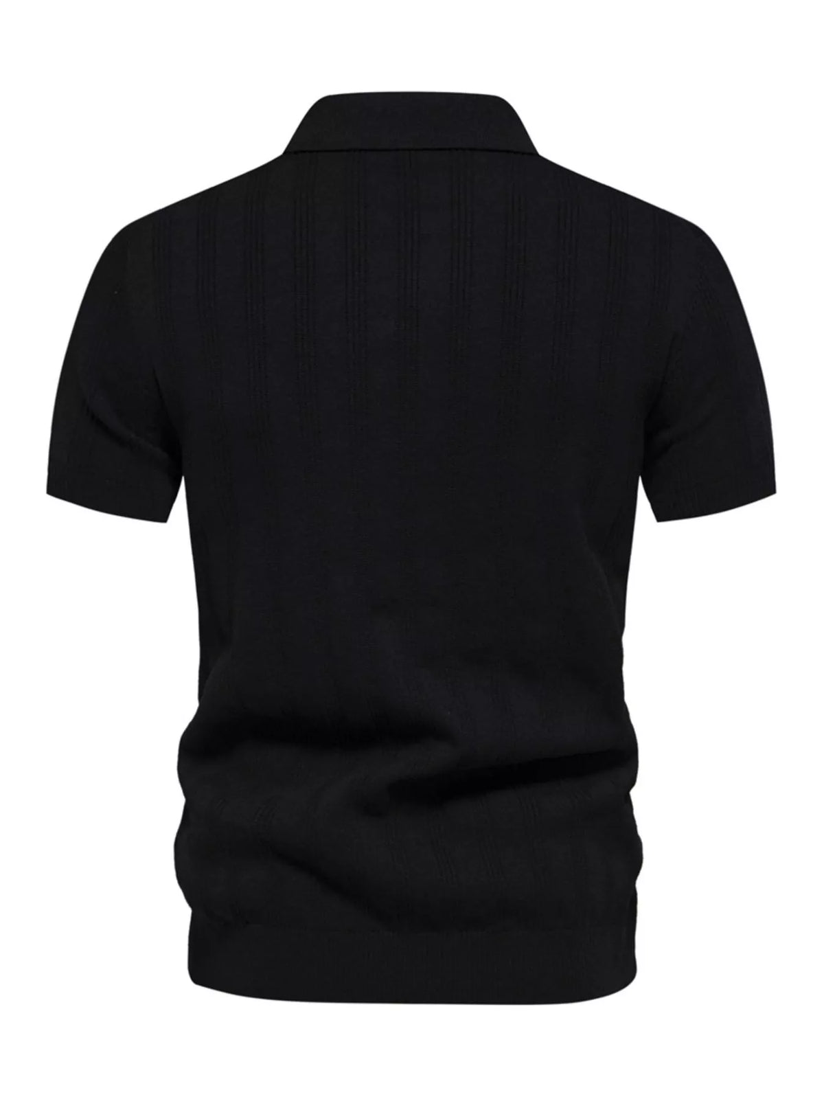 Men's Short Sleeve Knit Polo Shirt - White Apricot