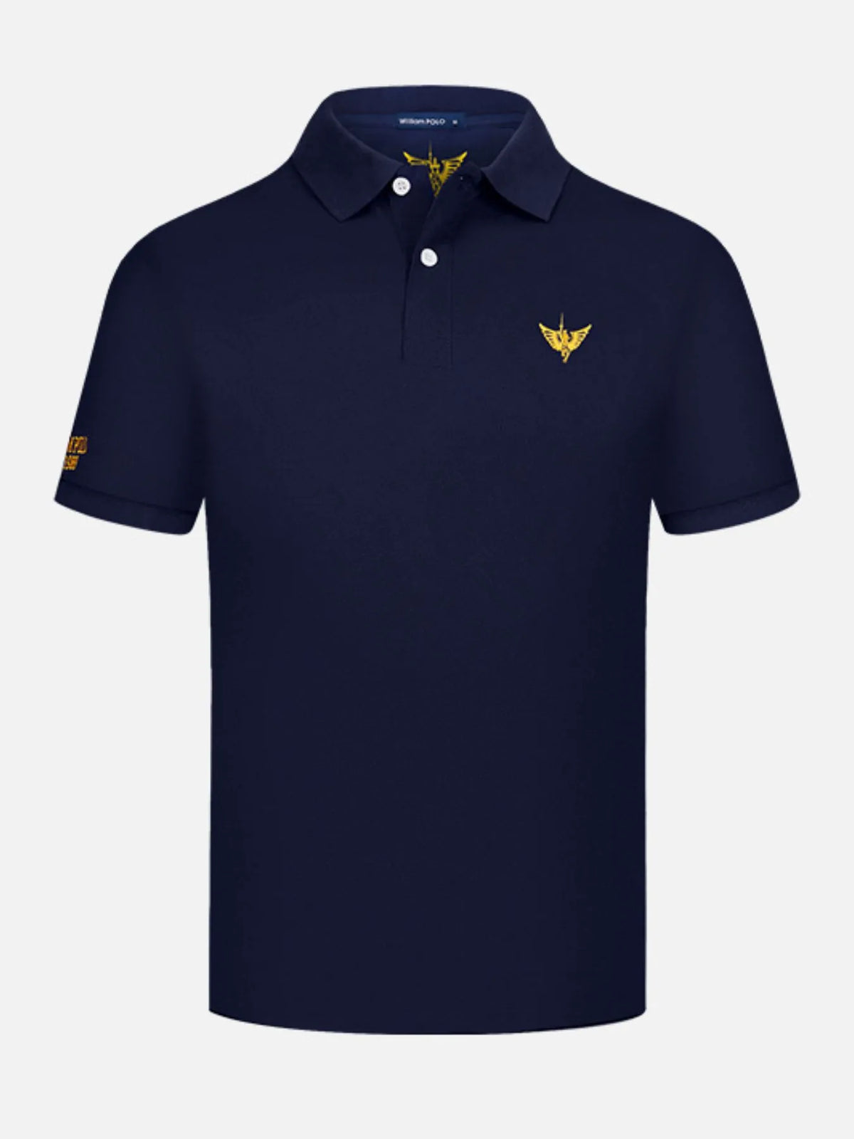 Men's Collared Neck Short Sleeve Polo Shirt - Navy